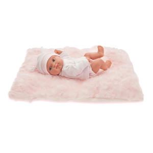 Купить Кукла Munecas Antonio Пепита на розовом одеялке , 21 см в Иркутске